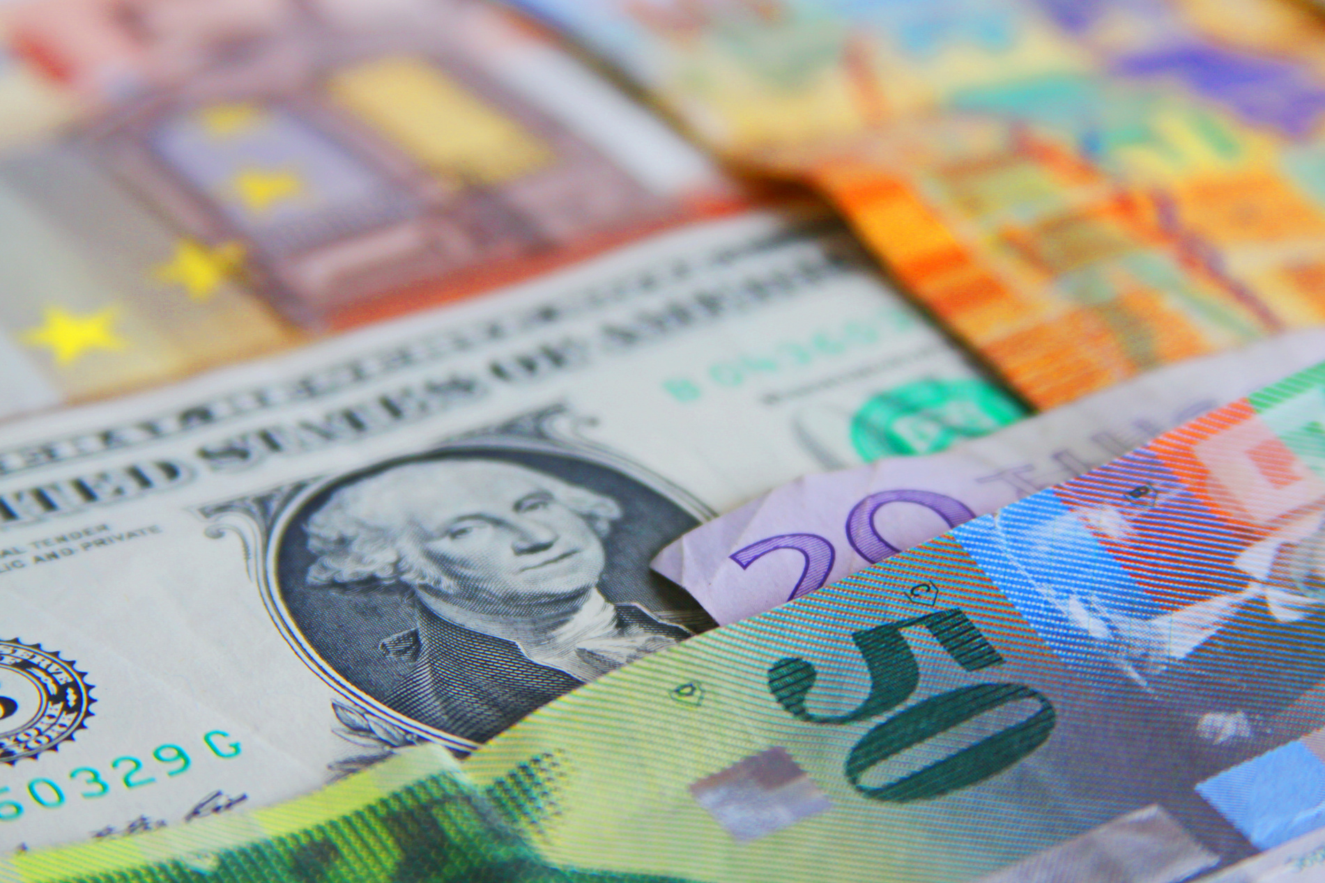background Money, dollar, swiss francs, Euros